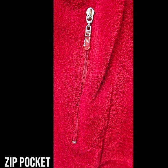 DANSKIN NOW Women's Red Warm Fleece Jacket - Picture 9 of 12